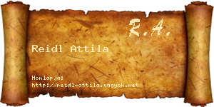 Reidl Attila névjegykártya